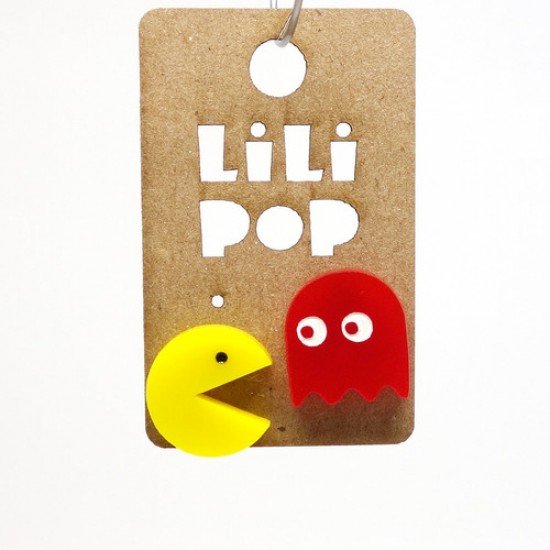 Boucles d'oreilles Lili POP- PacMan
